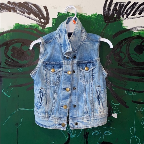 kids sleeveless denim jacket